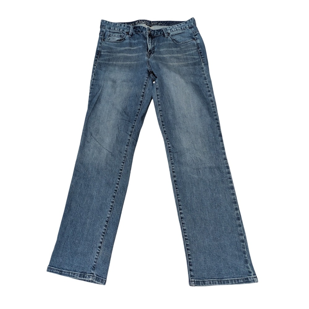 Calvin Klein Jeans Women 30/10 Blue Straight Leg Medium Wash Classic Denim Pants